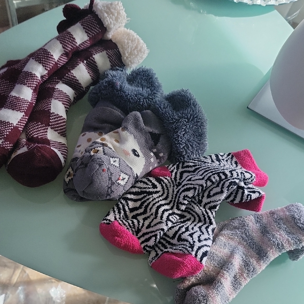 Cozy Assorted Patterned Socks 4 Pair Lot